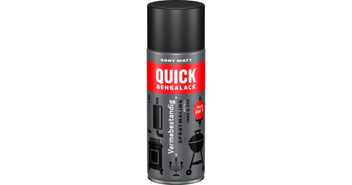 Quick Bengalack Spray varmebestandig sort matt | Maxbo